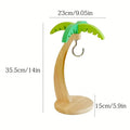 Stylish Wooden Banana Rack with Leaf Design - Vertical Fruit Storage and Kitchen Decor with Hook